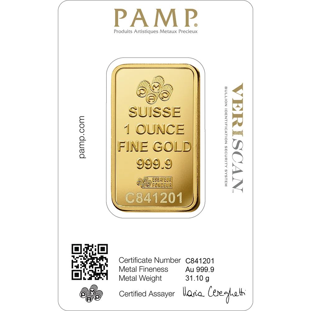 PAMP Fortuna Gold Ingot 1oz