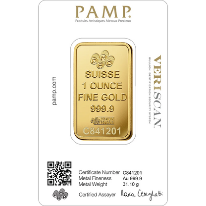 PAMP Fortuna Gold Ingot 1oz