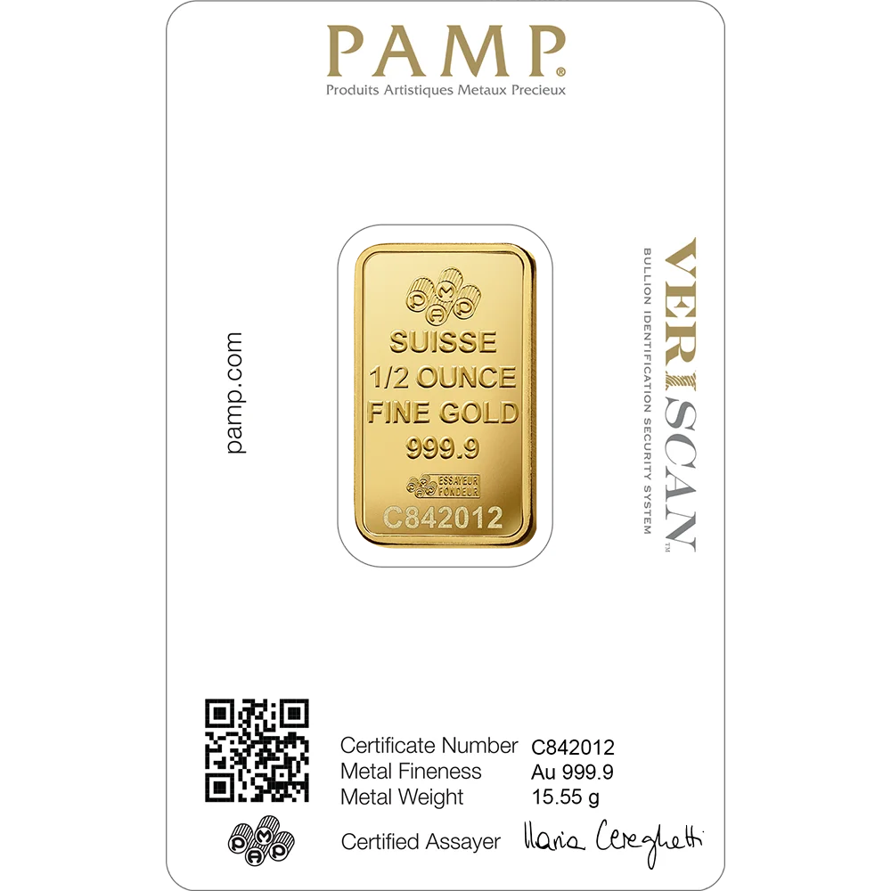 PAMP Fortuna Gold Ingot 0.5 oz