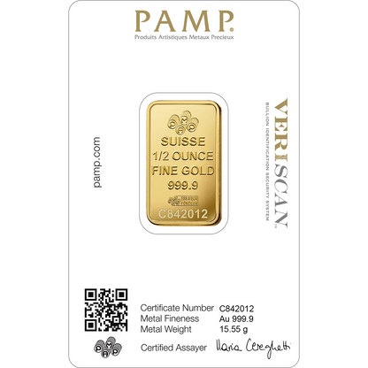 PAMP Fortuna Gold Ingot 0.5 oz