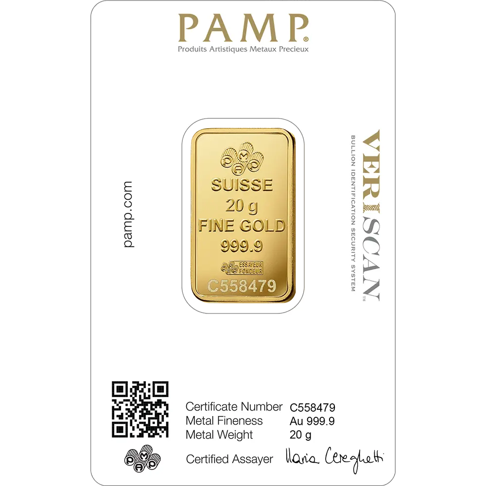 PAMP Fortuna Gold Ingot 20gm