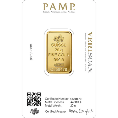 PAMP Fortuna Gold Ingot 20gm