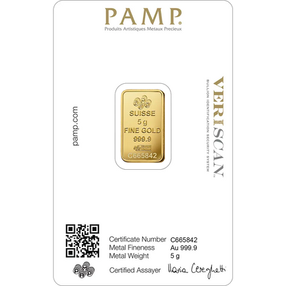 PAMP Fortuna Gold Ingot 5gm